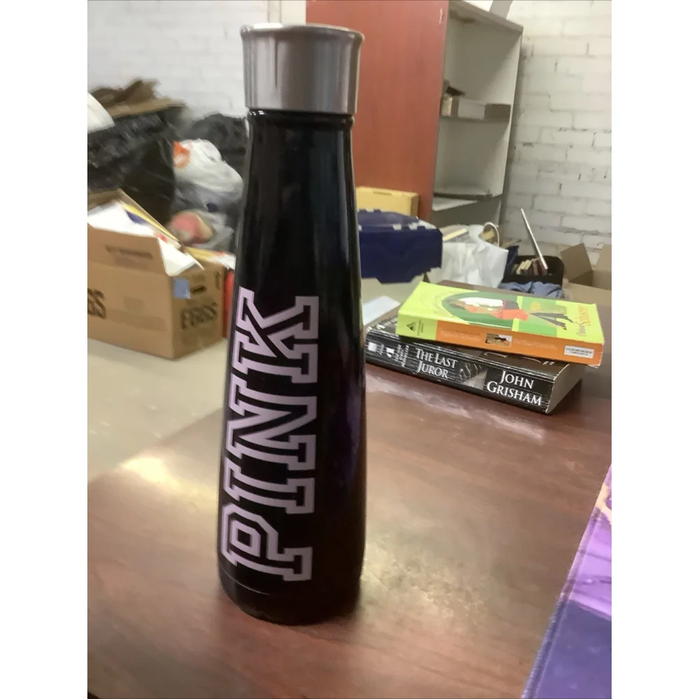 Victoria Secret PINK Water Bottle Black Sip Swell Vacuum Insulated Thermal